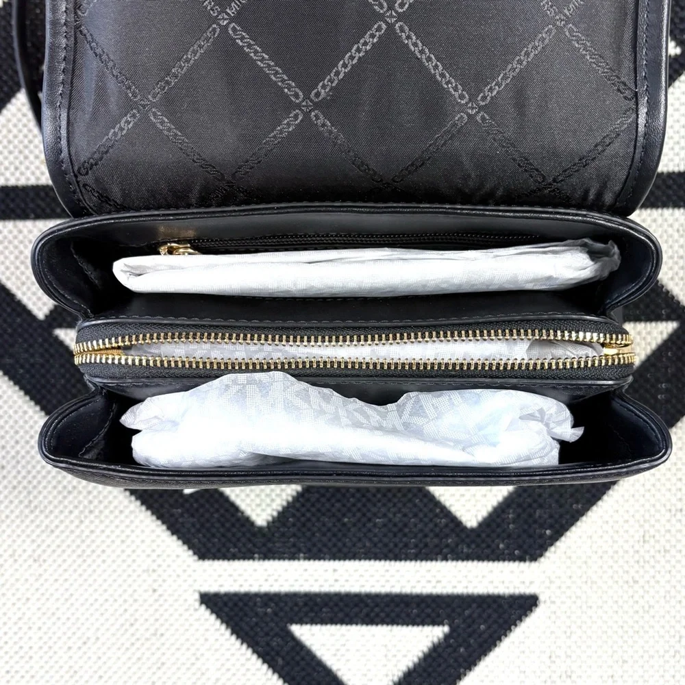 Michael Kors Harrison Medium Saffiano Leather Backpack in Black